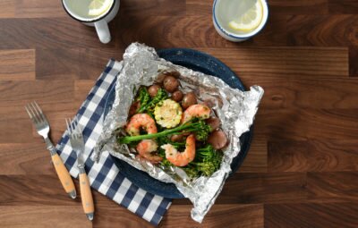 Shrimp & Broccolini BBQ Foil Pouch